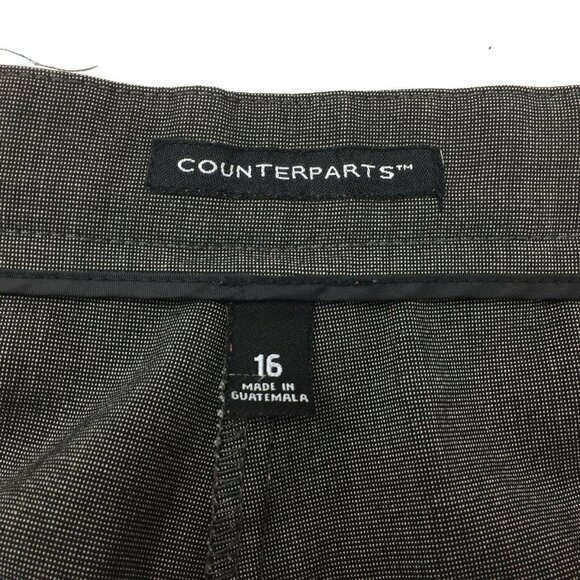 Counterparts Womens Gray Pants Slacks Work Office Career Formal Dressy Size 16 - Picture 9 of 9